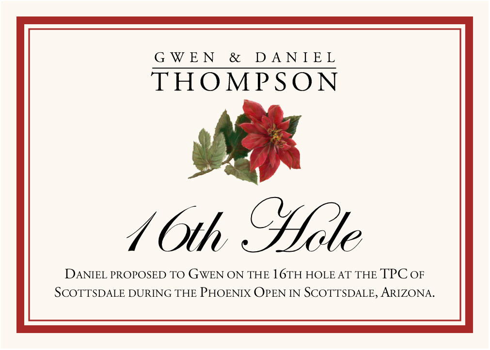 Poinsettia Winter and Holiday Memorabilia Table Cards and Table Names with a Description